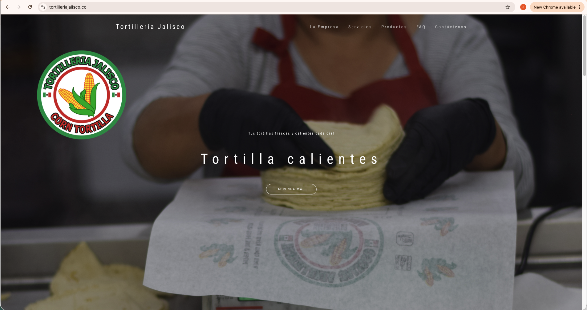 Tortillería Jalisco website